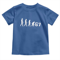 Funny 67 Reverse Evolution Toddler T Shirt Sarcastic Six Seven Meme - Wonder Print Shop