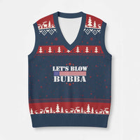 Let’s Blow Bubba V-Neck Knit Sweater Vest Satirical Patriot Meme - Wonder Print Shop
