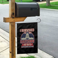 I Survived the 2025 Shutdown Garden Flag Funny Government Closure Parody Political Humor - Wonder Print Shop