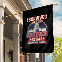 I Survived the 2025 Shutdown Garden Flag Funny Government Closure Parody Political Humor - Wonder Print Shop