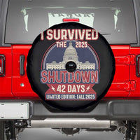 I Survived the 2025 Shutdown Spare Tire Cover Funny Government Closure Parody Political Humor - Wonder Print Shop