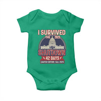 I Survived the 2025 Shutdown Baby Onesie Funny Government Closure Parody Political Humor - Wonder Print Shop