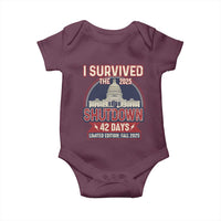 I Survived the 2025 Shutdown Baby Onesie Funny Government Closure Parody Political Humor - Wonder Print Shop