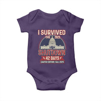 I Survived the 2025 Shutdown Baby Onesie Funny Government Closure Parody Political Humor - Wonder Print Shop