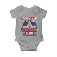 I Survived the 2025 Shutdown Baby Onesie Funny Government Closure Parody Political Humor - Wonder Print Shop