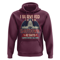 I Survived the 2025 Shutdown Hoodie Funny Government Closure Parody Political Humor - Wonder Print Shop