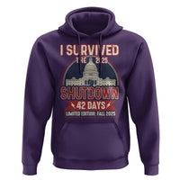 I Survived the 2025 Shutdown Hoodie Funny Government Closure Parody Political Humor - Wonder Print Shop