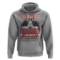 I Survived the 2025 Shutdown Hoodie Funny Government Closure Parody Political Humor - Wonder Print Shop