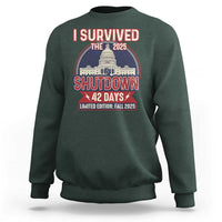 I Survived the 2025 Shutdown Sweatshirt Funny Government Closure Parody Political Humor - Wonder Print Shop