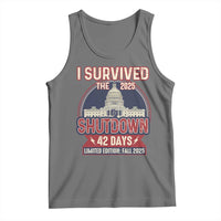 I Survived the 2025 Shutdown Tank Top Funny Government Closure Parody Political Humor - Wonder Print Shop