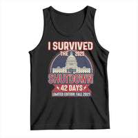 I Survived the 2025 Shutdown Tank Top Funny Government Closure Parody Political Humor - Wonder Print Shop
