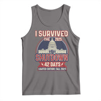 I Survived the 2025 Shutdown Tank Top Funny Government Closure Parody Political Humor - Wonder Print Shop