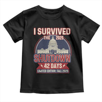 I Survived the 2025 Shutdown Toddler T Shirt Funny Government Closure Parody Political Humor - Wonder Print Shop