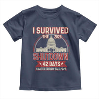 I Survived the 2025 Shutdown Toddler T Shirt Funny Government Closure Parody Political Humor - Wonder Print Shop