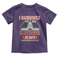 I Survived the 2025 Shutdown Toddler T Shirt Funny Government Closure Parody Political Humor - Wonder Print Shop