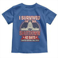 I Survived the 2025 Shutdown Toddler T Shirt Funny Government Closure Parody Political Humor - Wonder Print Shop