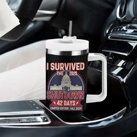 I Survived the 2025 Shutdown Tumbler With Handle Funny Government Closure Parody Political Humor - Wonder Print Shop