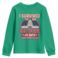 I Survived the 2025 Shutdown Youth Sweatshirt Funny Government Closure Parody Political Humor - Wonder Print Shop