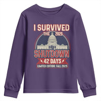 I Survived the 2025 Shutdown Youth Sweatshirt Funny Government Closure Parody Political Humor - Wonder Print Shop
