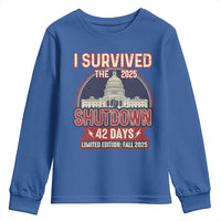 I Survived the 2025 Shutdown Youth Sweatshirt Funny Government Closure Parody Political Humor - Wonder Print Shop