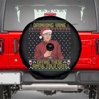 Funny Ed Gein Christmas Meme Spare Tire Cover Drinking Wine Eating This Sinful Cold Cuts Viral Scene Naughty Holiday - Wonder Print Shop