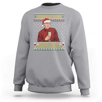 Funny Ed Gein Christmas Meme Sweatshirt Drinking Wine Eating This Sinful Cold Cuts Viral Scene Naughty Holiday - Wonder Print Shop