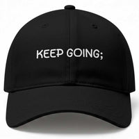 Keep Going Semicolon Suicide Prevention Awareness Baseball Cap Mental Health Support You Matter Inspiration Radiate Positivity