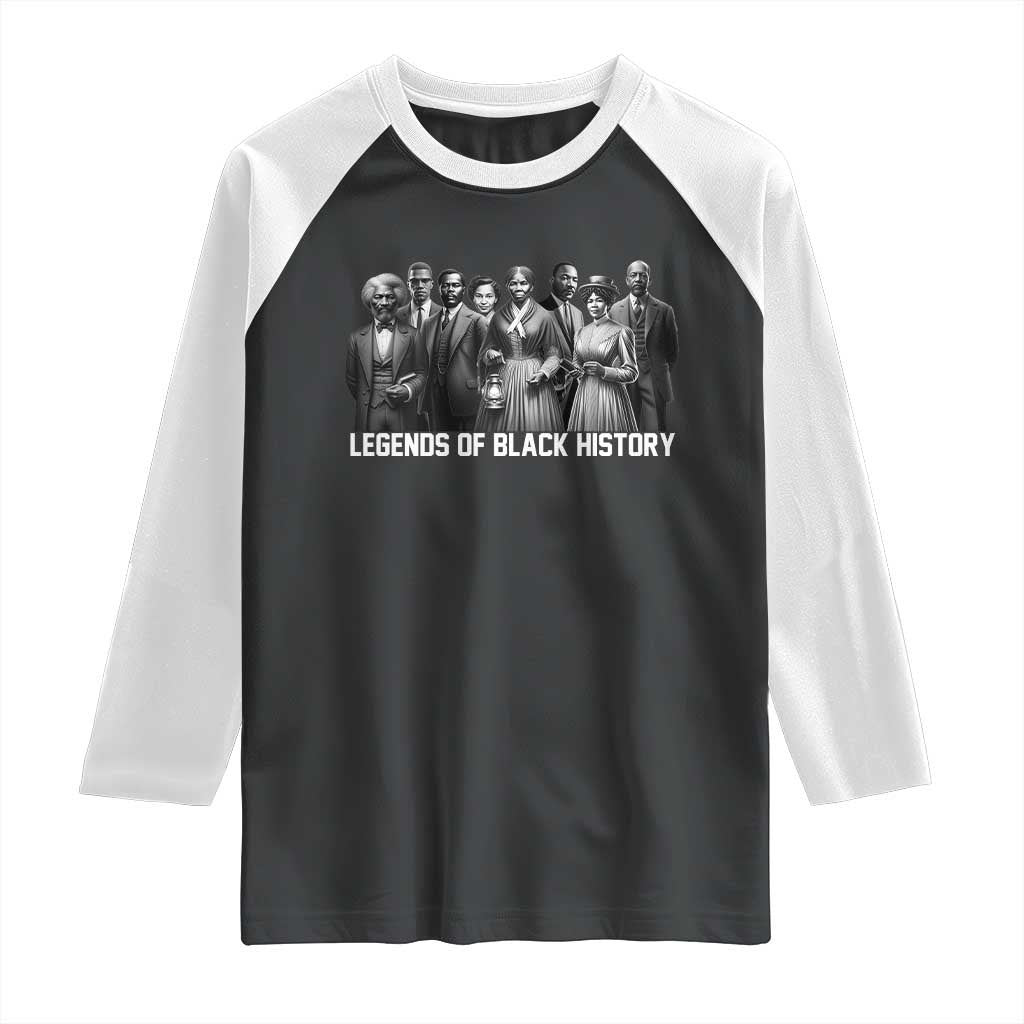 Legends of Black History Raglan Shirt Civil Rights Leaders