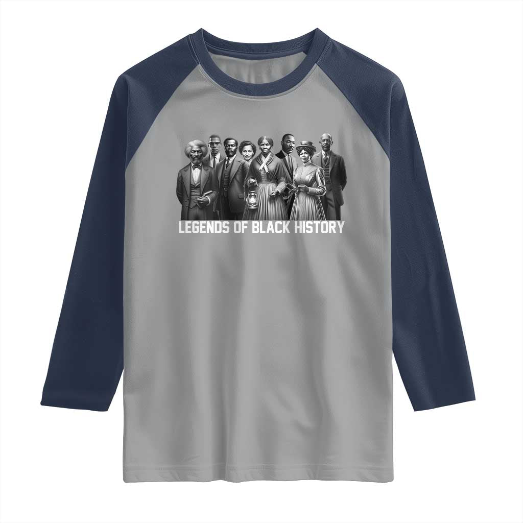 Legends of Black History Raglan Shirt Civil Rights Leaders