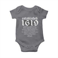 African American History Baby Onesie Project 1619 Established American Map Retro Vintage