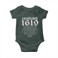 African American History Baby Onesie Project 1619 Established American Map Retro Vintage