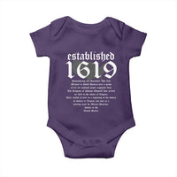 African American History Baby Onesie Project 1619 Established American Map Retro Vintage