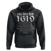 African American History Hoodie Project 1619 Established American Map Retro Vintage