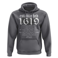 African American History Hoodie Project 1619 Established American Map Retro Vintage