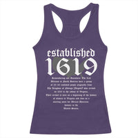 African American History Racerback Tank Top Project 1619 Established American Map Retro Vintage