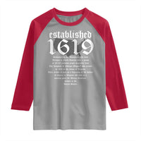 African American History Raglan Shirt Project 1619 Established American Map Retro Vintage