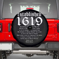 African American History Spare Tire Cover Project 1619 Established American Map Retro Vintage
