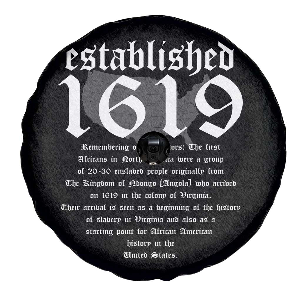 African American History Spare Tire Cover Project 1619 Established American Map Retro Vintage