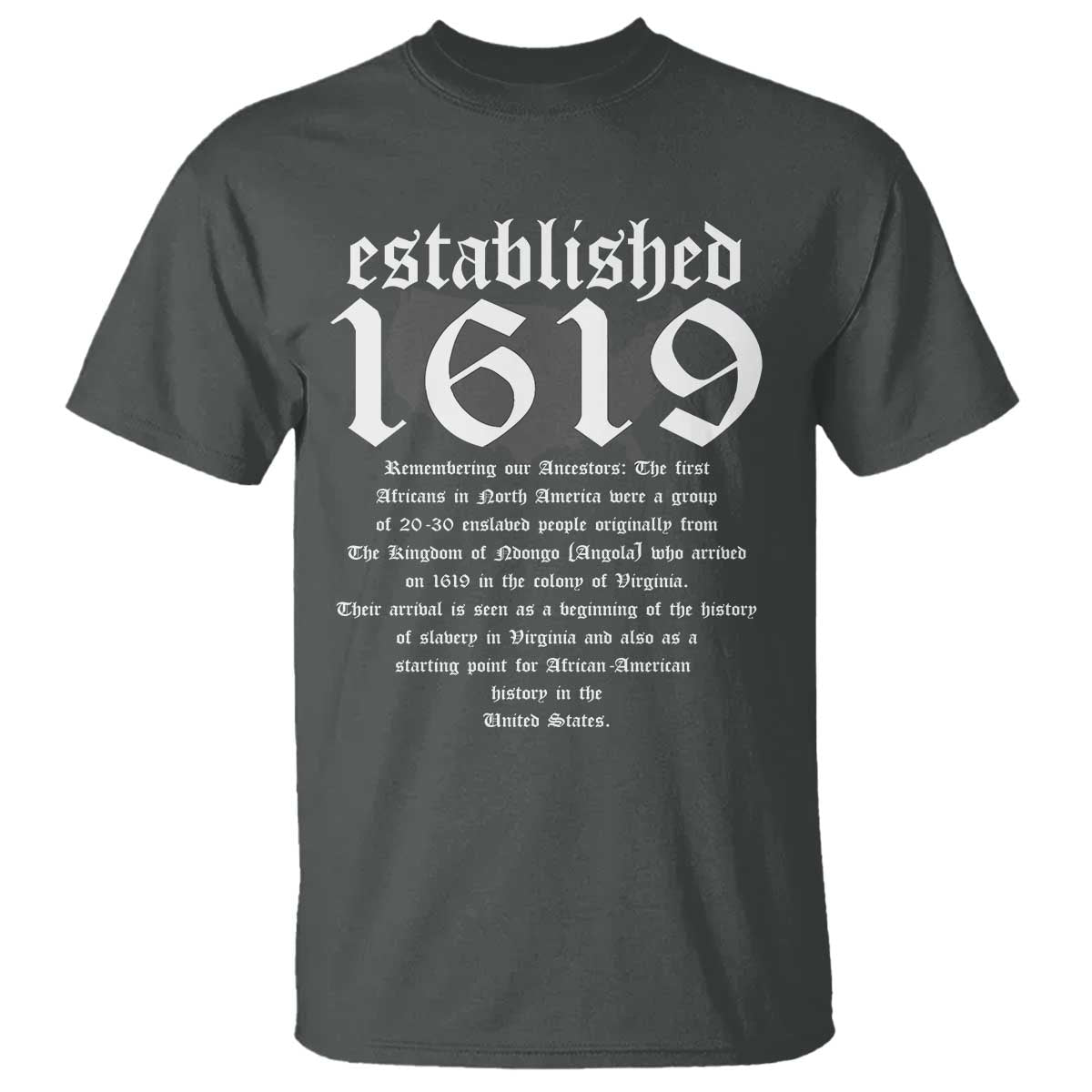 African American History T Shirt Project 1619 Established American Map Retro Vintage - Wonder Print Shop