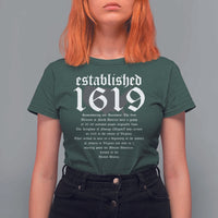 African American History T Shirt For Women Project 1619 Established American Map Retro Vintage - Wonder Print Shop