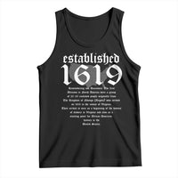 African American History Tank Top Project 1619 Established American Map Retro Vintage