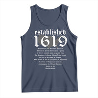 African American History Tank Top Project 1619 Established American Map Retro Vintage