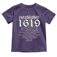 African American History Toddler T Shirt Project 1619 Established American Map Retro Vintage