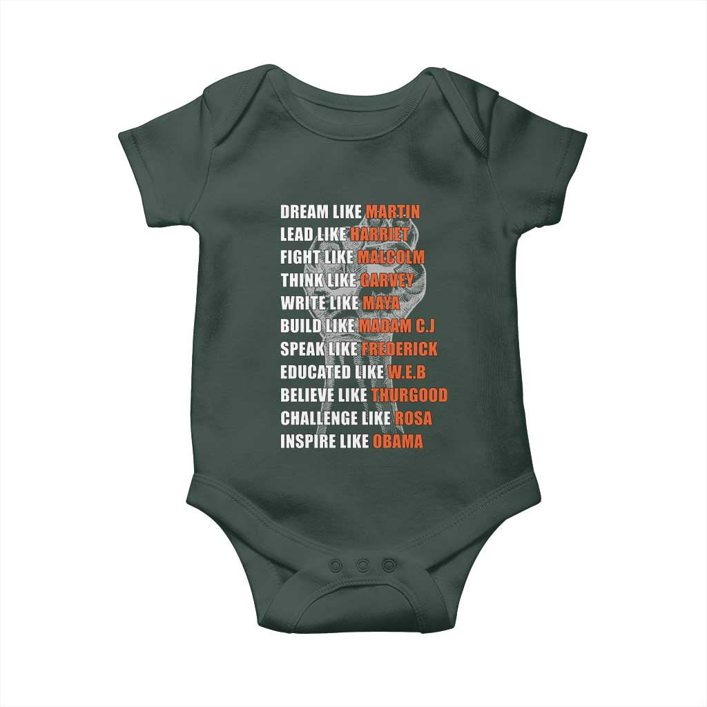 Civil Right Leaders Inspiration Baby Onesie Dream Like Martin Black History African American