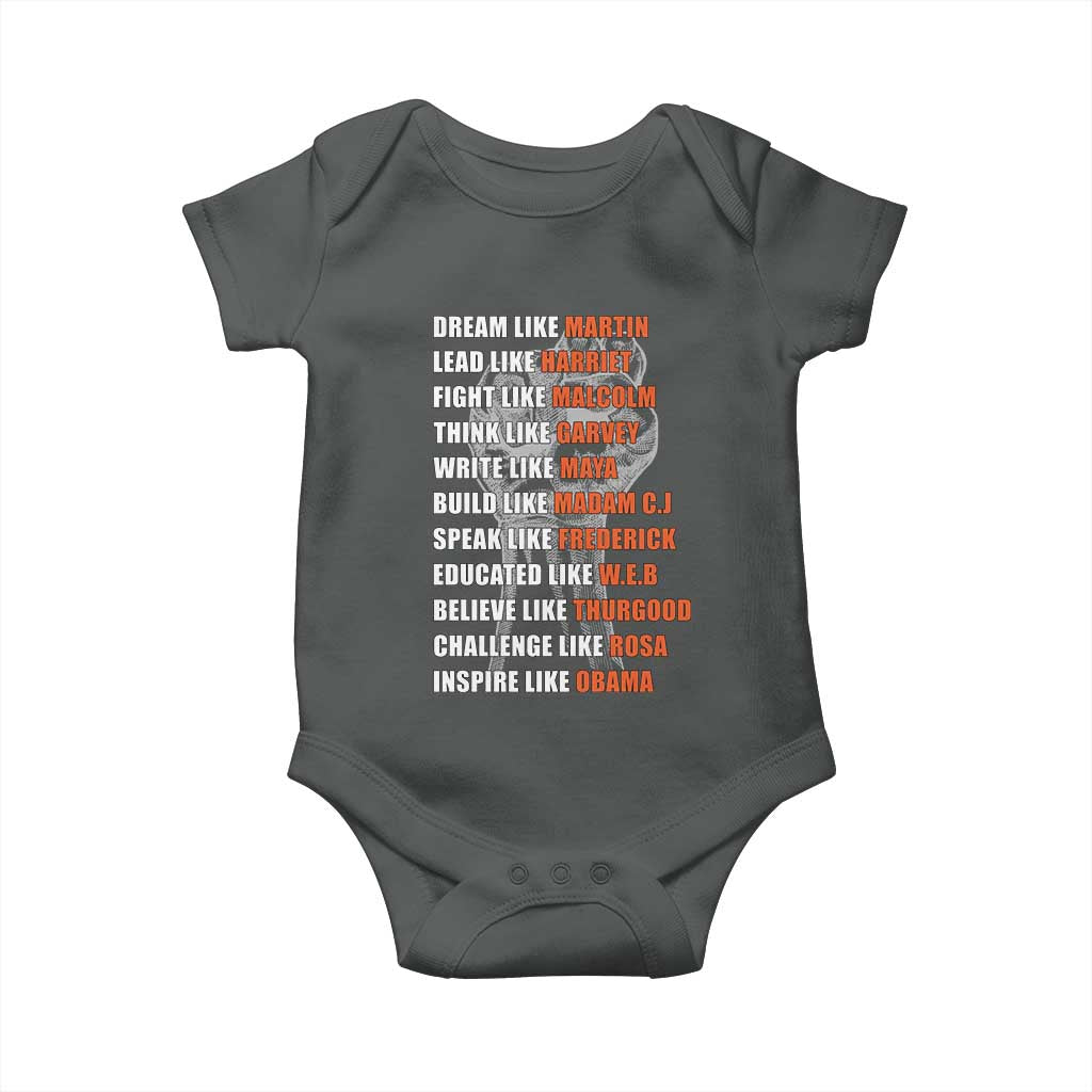 Civil Right Leaders Inspiration Baby Onesie Dream Like Martin Black History African American