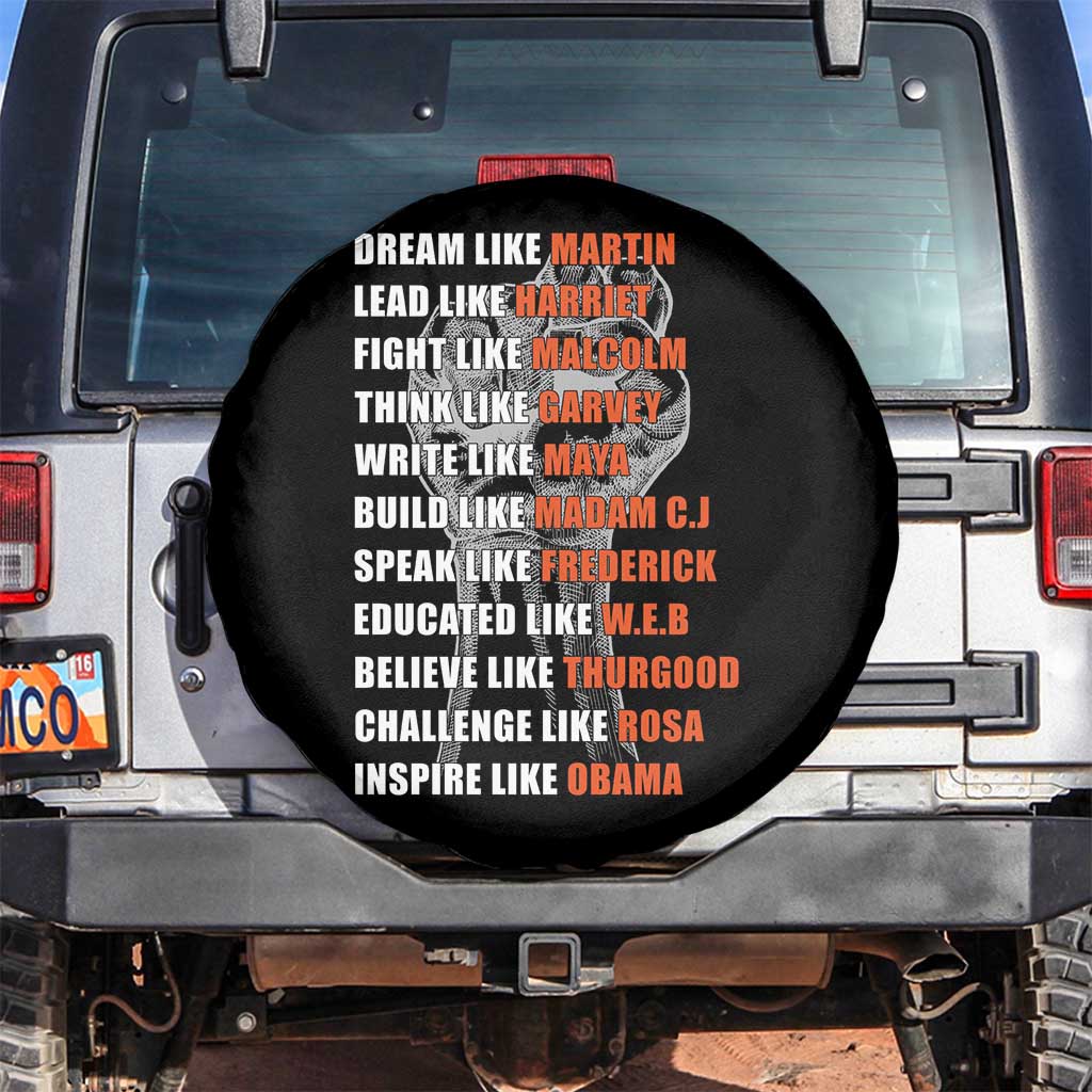 Civil Right Leaders Inspiration Spare Tire Cover Dream Like Martin Black History African American