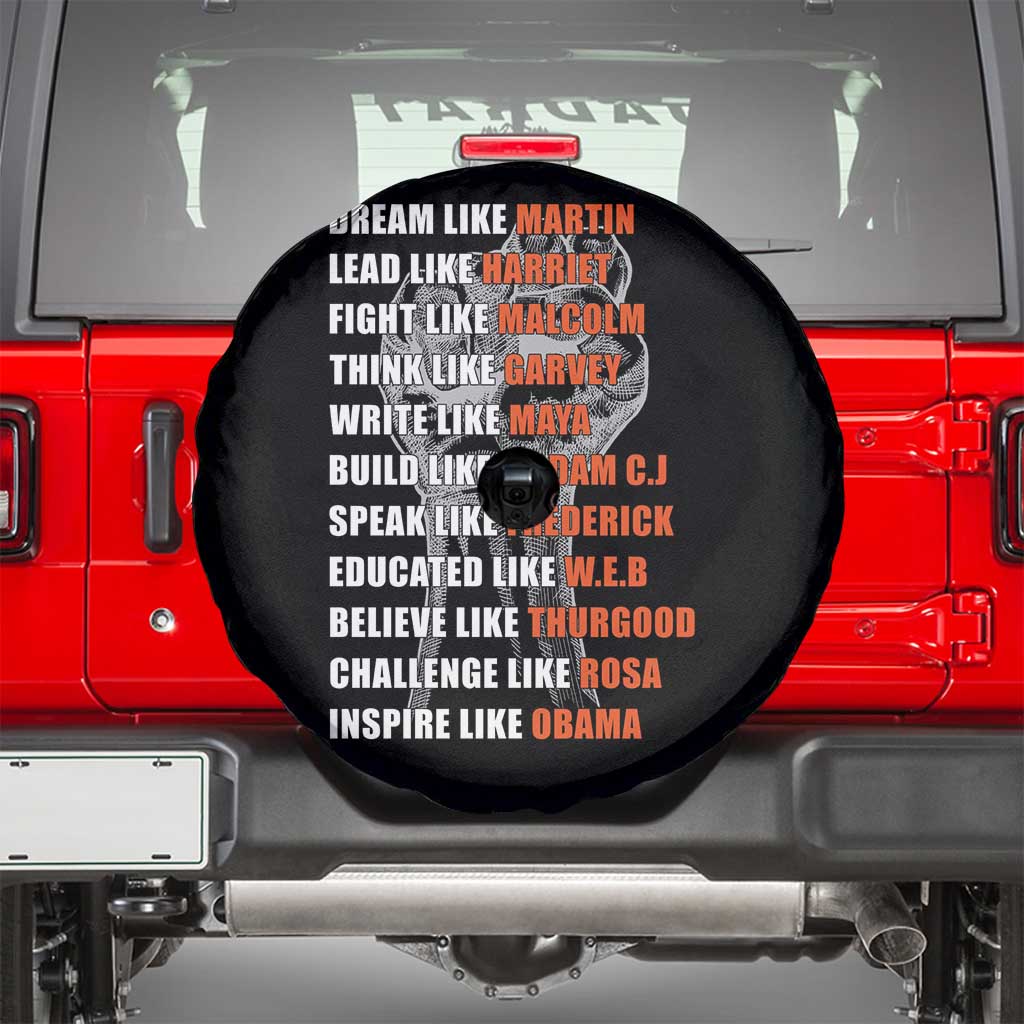 Civil Right Leaders Inspiration Spare Tire Cover Dream Like Martin Black History African American