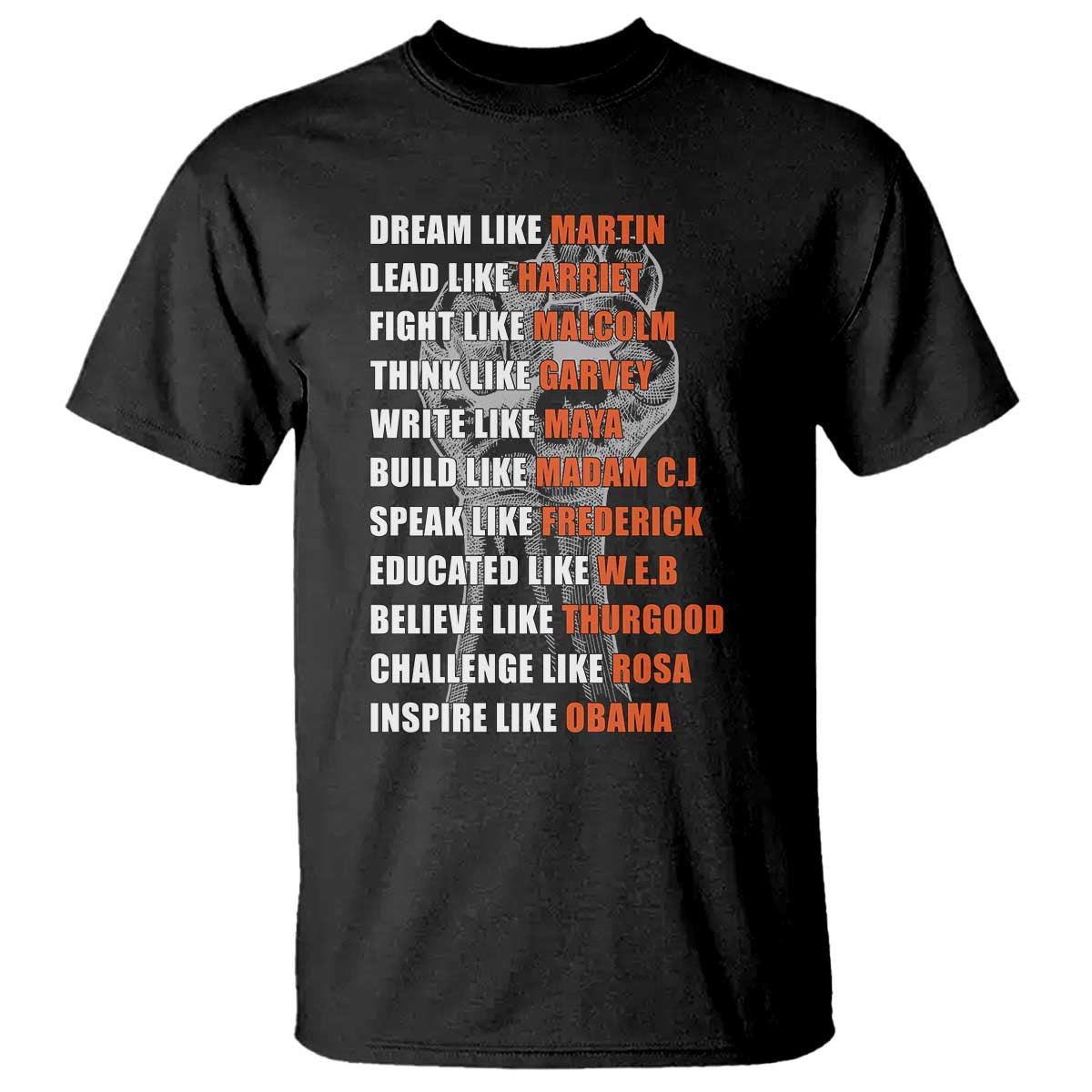 Civil Right Leaders Inspiration T Shirt Dream Like Martin Black History African American - Wonder Print Shop