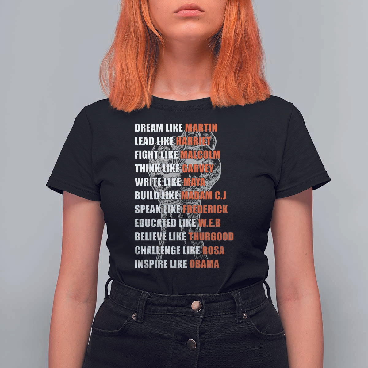 Civil Right Leaders Inspiration T Shirt For Women Dream Like Martin Black History African American - Wonder Print Shop