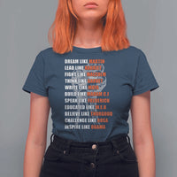 Civil Right Leaders Inspiration T Shirt For Women Dream Like Martin Black History African American - Wonder Print Shop